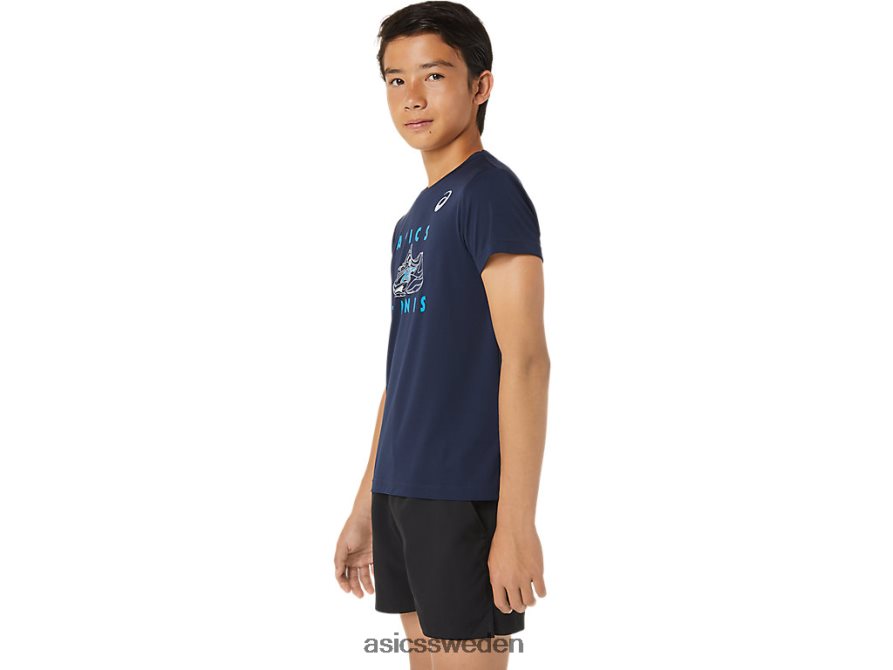 asics sverige tennis grafisk kortärmad topp barn 6N04FX4231