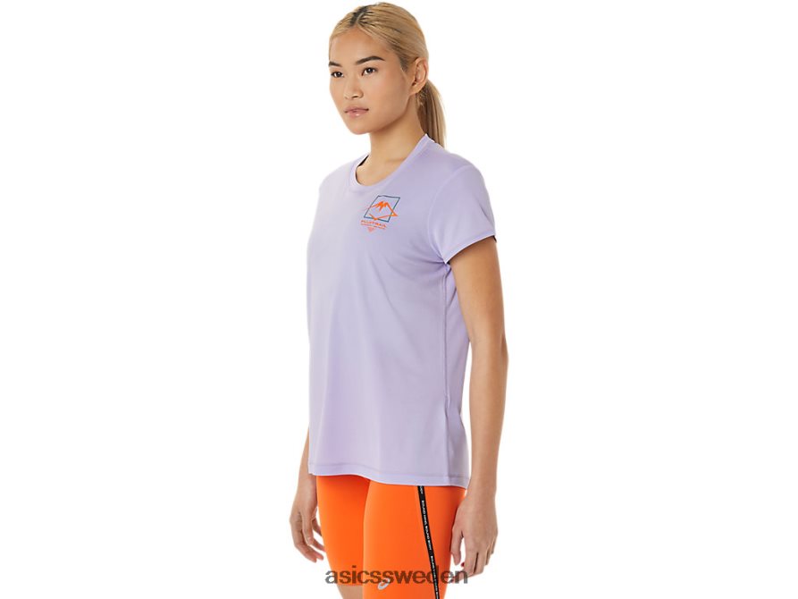 asics sverige fujitrail-logotyp kortärmad topp kvinnor 6N04FX3074